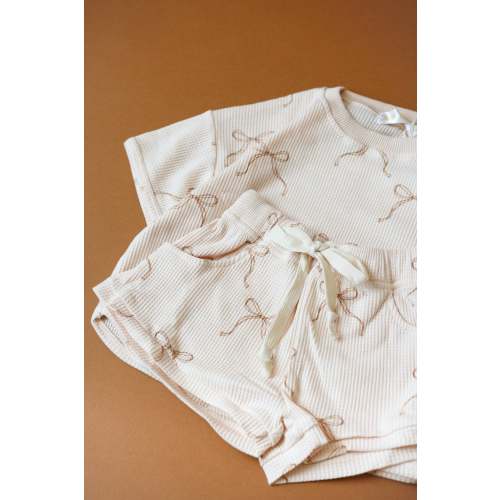 Printed Waffle Set - Bow