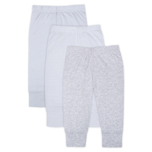 Little Star Organic Baby Unisex 3 Pk Pull On Pants, Size Newborn-24 Months