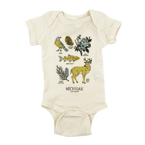 Michigan State Symbols Onesie – City Bird