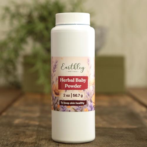 Herbal Baby Powder | Natural Moisture & Comfort Support | Natural Wellness | Earthley | Earthley Wellness