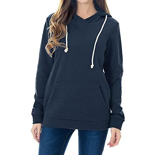 Smallshow Women's Fleece Maternity Nursing Sweatshirt Hoodie Kangaroo Pocket