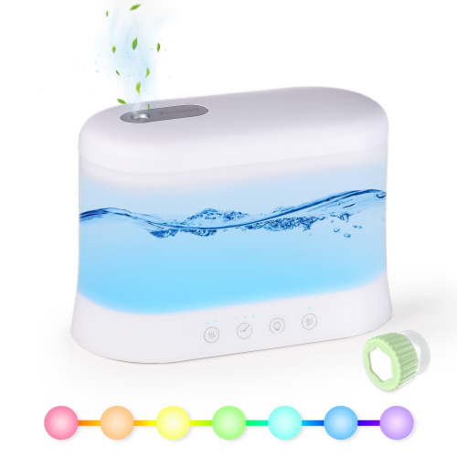 Yoobao Humidifiers for Bedroom Room Home, Unique Essential Oil Diffusers & Top Fill Humidifiers, 28dB Quiet, 7-Color Light, 22H Runtime, Filterless, 2L Ultrasonic Cool Mist Humidifier for Baby Plants