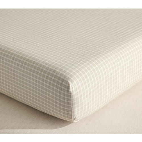 Rylee + Cru Plaid Organic Crib Fitted Sheet