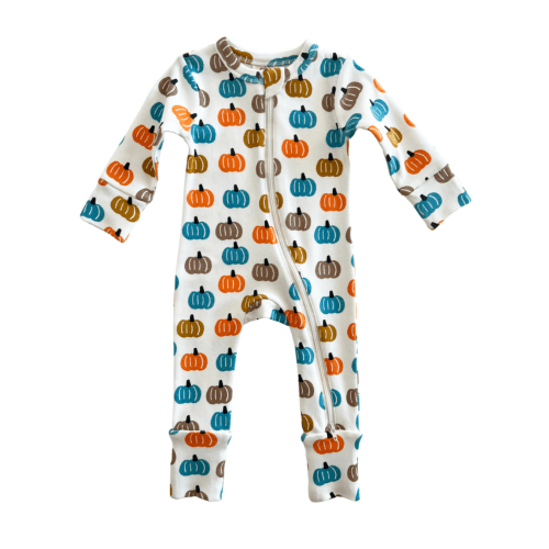 Pumpkin Patch / Organic 2-Way Zip Romper