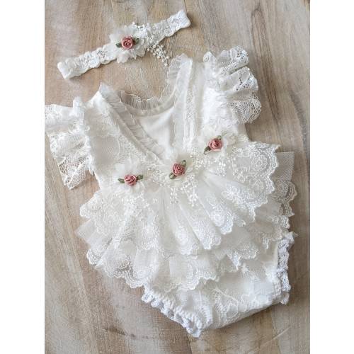 Lace newborn romper, Newborn romper, Newborn lace romper set, Newborn photo props, Newborn photo outfit, Newborn girl lace romper