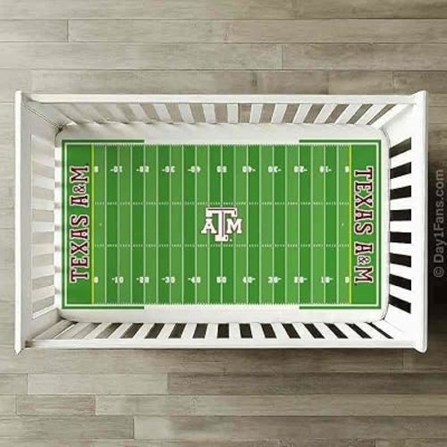 STADIUMSHEETS Day1Fans Officially-Licensed Fitted Crib Sheet (Texas A&M Aggies)