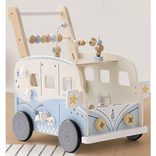 ROBUD Wooden Baby Push Walker - Vacaction Bus