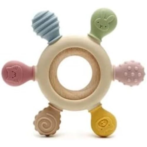 Beechwood Ring Teether (Pastel)