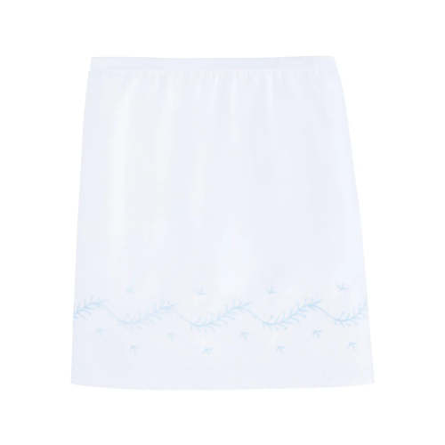 Embroidered Crib Skirt in Sky | Over The Moon