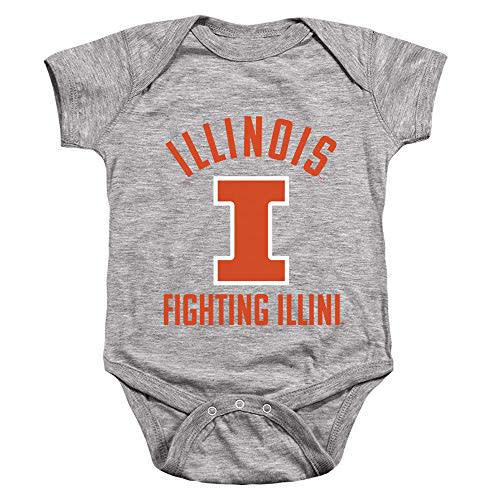 University of Illinois Official One Color Uiuc Logo Unisex Infant Snap Suit for Baby