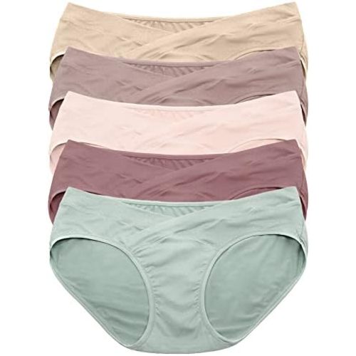 Kindred Bravely Under the Belly Bikini Maternity Underwear for Women and Postpartum Underwear 5 Pack