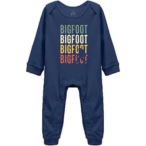 GKrepps Bigfoot Poster Novetly Baby Bodysuits Footie Coverall One-Piece Romper