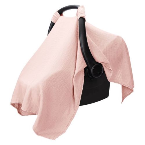 Comfy Cubs Baby Car Seat Cover - Infant Car Seat Cover For Sun With Large Size Car Seat Canopy, Lace Pink