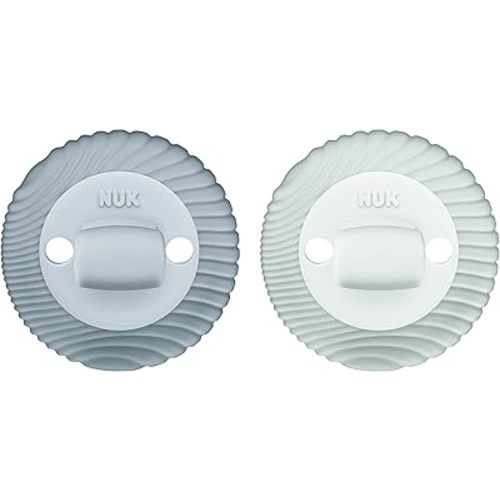 NUK for Nature Comfy Duet 100% Silicone Soother 2-in-1 Pacifier and Teether