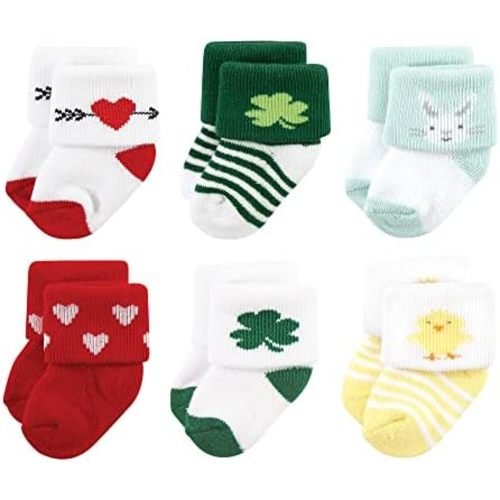 Hudson Baby Baby Boys' Holiday Newborn Terry Socks