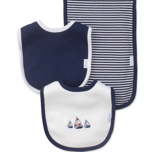 Sailboats Bib & Burp Set