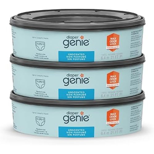 Diaper Genie Bags Refills 270 Count (Pack of 3) with Max Odor Lock | Holds Up to 810 Newborn Diapers