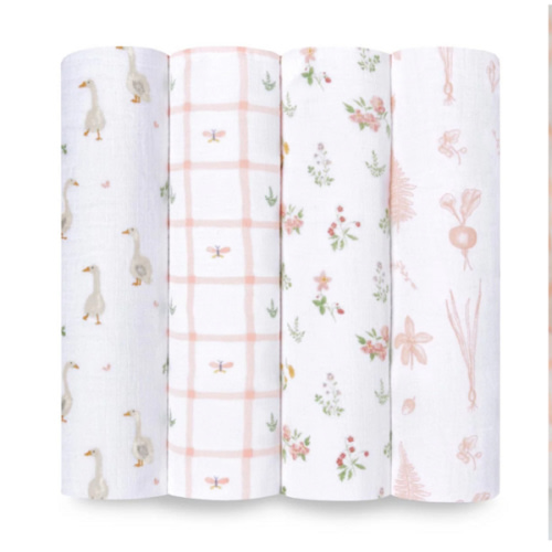 Country Floral Cotton Muslin Swaddle 4 Pack | aden + anais