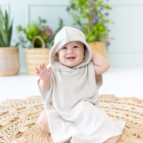 Swim Poncho in Oat | Kyte Baby