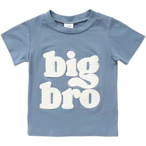 Baby Boy Clothes Big Brother T Shirt Toddler Boy Summer Cotton Short Sleeve Tops for 1-5T Baby Boy Outfits