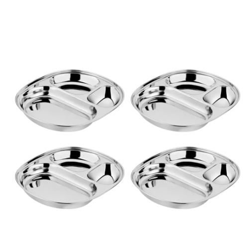 Ahimsa Stainless Steel Compartment Plates – AHIMSA®