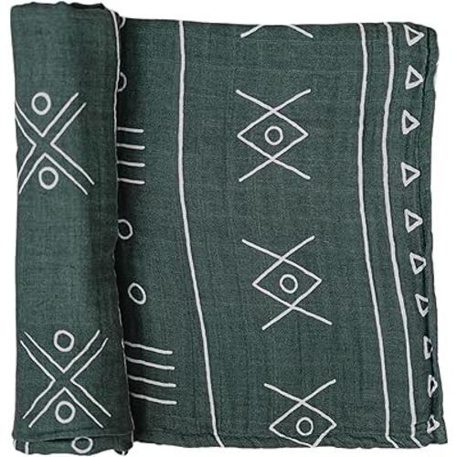 Mebie Baby Alpine Muslin Swaddle, Modern and Neutral Swaddle Blanket for Baby Girl or Boy, Soft Baby Blankets, Newborn Swaddle Blanket, 0-3 Month, Comfy Wrap, Baby Essentials & Gifts