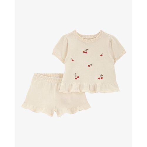 Baby 2-Piece Cherry Peplum Top & Short Set - Carter's | Carter's