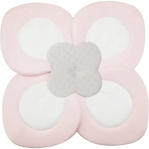 PandaEar Baby Bath Pad for Infant Newborn | Soft Flower Petals for Sink Bathtub Essentials Shower Gift (Pink)