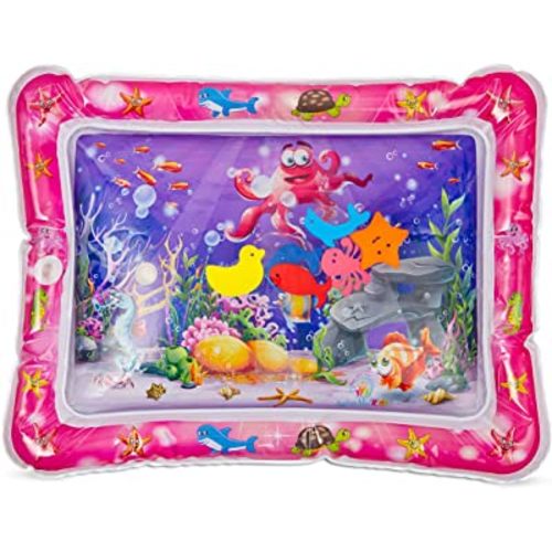 tummy time water mat blue/pink (pink)
