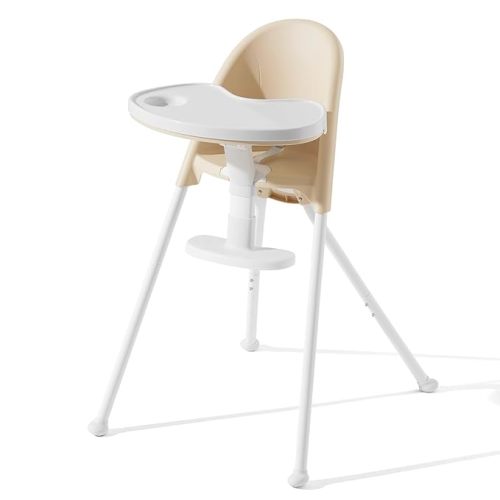 HAN-MM Foldable High Chair, One Click fold,Save Space, Detachable Double Tray, Infant Chair, Car Traveling, 3 in 1 Convertible, 3-Point Harness, Adjustable Footrest, Non-Slip Feet, Adjustable Legs