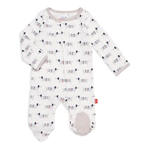 Magnetic Me Footie Pajamas - 100% Organic Cotton Baby Pajamas - Quick Magnetic Fastener Sleeper for Baby Boy and Girl