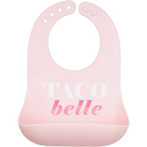 Baby Bib for Eating by Bella Tunno, Waterproof Silicone Bib with Large Food Catcher, Adjustable Fit for Babies 4-12 months & Toddlers 1-3 Years, Boys & Girls, Taco Belle
