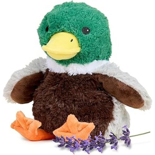 warmies Microwavable & Weighted Stuffed Animals, Mallard - Heated Stuffed Animal Plushie for Warmth & Comfort - Cute Soft Plush Toys for Adults & Children (Boys, Girls, Babies & Toddlers)