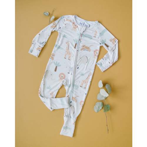 0-3M Little Baby Peek-a-Zoo Bamboo Pajamas | Boutique Baby and Toddler Clothes – MIMI Baby Boutique