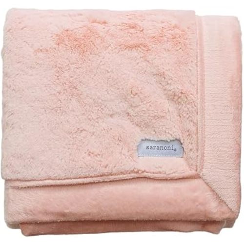 SARANONI Receiving Blankets for Babies Super Soft Boutique Quality Lush Luxury Baby Blanket (Peach Blush, Receiving Blanket 40" x 30")