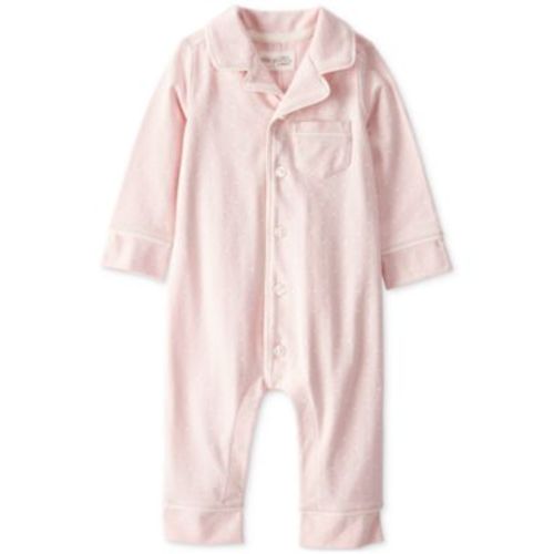 Baby Girls Organic Cotton Button-Down 1-Pc. Pajamas - 9 M