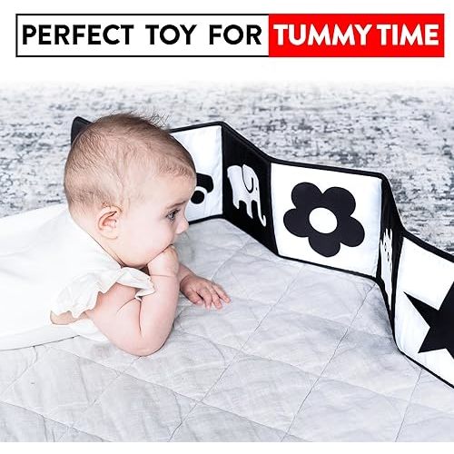 High Contrast Baby Toys for Newborn Black and White Baby Toys 0-3 Months Baby Books 0-6 Months High Contrast Baby Book Tummy Time Mirror Newborn Toys Contrast Toys for Infants 0-6 Months
