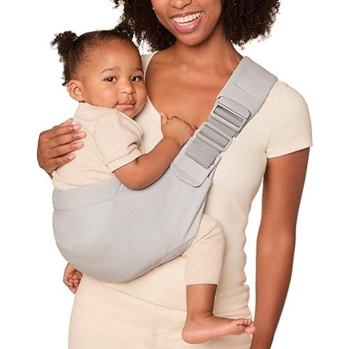 Ergobaby Upsie Hip Sling – Pearl Grey Baby Carrier – Lightweight, Adjustable Sling for Toddlers – Breathable & Ergonomic Design