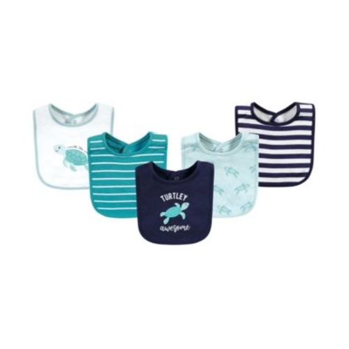 Infant Boys Cotton Bibs, Sea Turtle, One Size