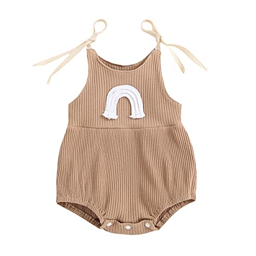 JLKGICF Infant Newborn Baby Girl Floral Romper Kids Spaghetti Strap One Piece Jumpsuit Shorts Toddler Summer Overall Clothes