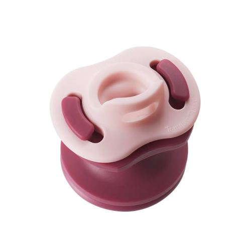 Tommee Tippee Limited Edition StayPut Pocket, Includes Ultra-Light StayPut Pacifier and Microwave Sterilizer Case, BPA-Free Silicone, 0-6 Months, Grape and Blush