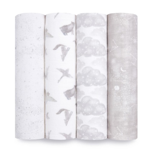aden + anais | Map the Stars Organic Muslin Swaddle Blanket 4pk