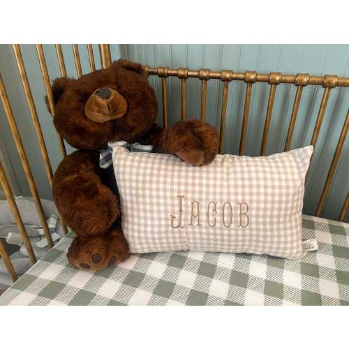 Personalized Nursery Sham, Crib Pillowcase, Embroidered Sham, Personalized Babyshower Gift, Monogrammed Pillowcase