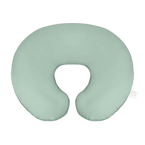 Boppy Nursing Pillow Organic Original Support, Soft Pine, Ergonomic Nursing Essentials for Bottle and Breastfeeding, Firm Hypoallergenic Fiber Fill, with 100% Organic Cotton Nursing Pillow Cover