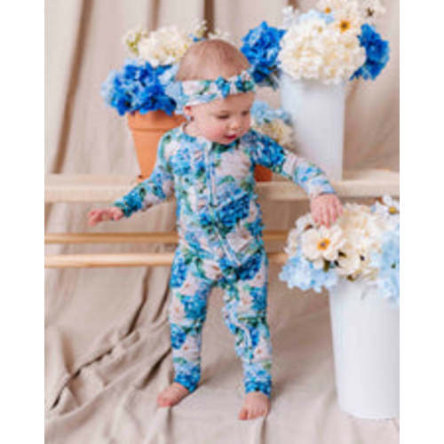 Once in a Blue Bloom Convertible Ruffle Romper