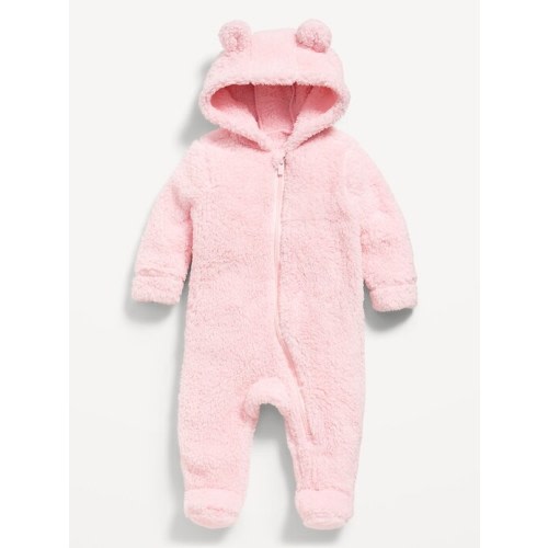 Hooded Critter Footed Sherpa One-Piece for Baby | Old Navy