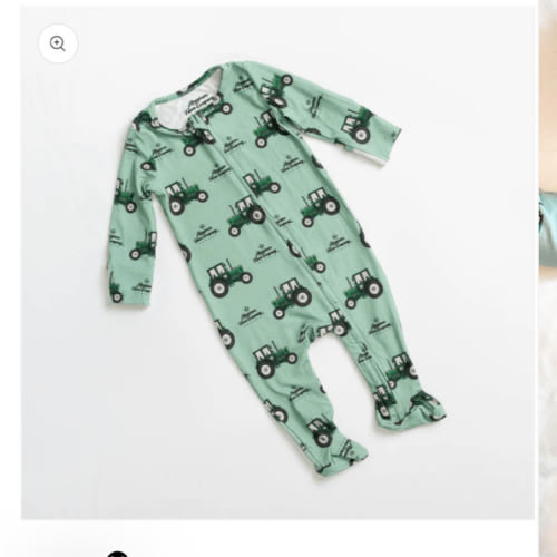 AFC Green Tractor Baby Bamboo Pajamas - American Farm Company