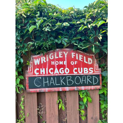 Vintage Custom Wrigley Field Home of Chicago Cubs World Series Champions 2016 Custom Sign