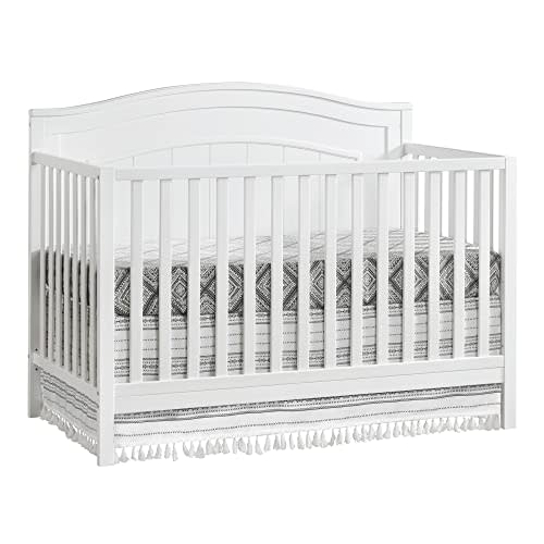 Oxford Baby North Bay 4-in-1 Convertible Crib, Snow White, GreenGuard Gold Certified