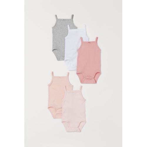 5-pack Sleeveless Bodysuits - Pink - Kids | H&M US